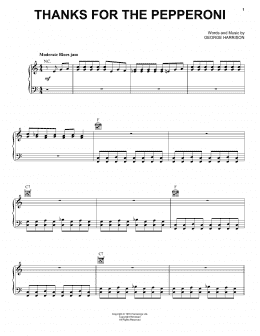 page one of Thanks For The Pepperoni (Piano Solo)