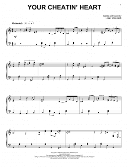 page one of Your Cheatin' Heart (Piano Solo)