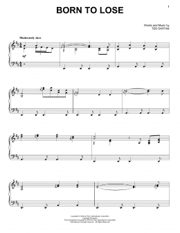 page one of Born To Lose (Piano Solo)