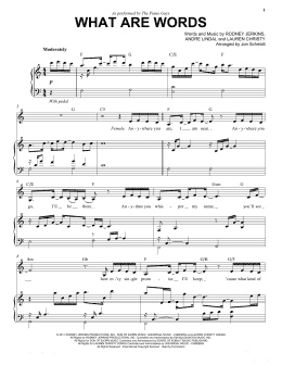 page one of What Are Words (Piano & Vocal)