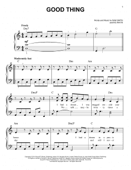 page one of Good Thing (Easy Piano)