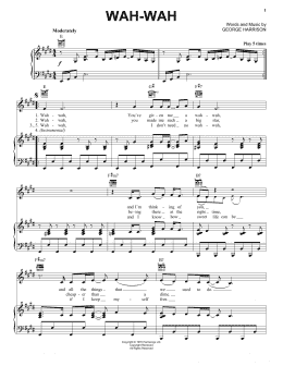 page one of Wah-wah (Piano, Vocal & Guitar Chords (Right-Hand Melody))