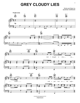page one of Grey Cloudy Lies (Piano, Vocal & Guitar Chords (Right-Hand Melody))