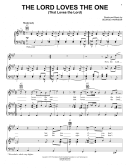 page one of The Lord Loves The One (That Loves The Lord) (Piano, Vocal & Guitar Chords (Right-Hand Melody))