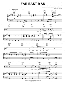 page one of Far East Man (Piano, Vocal & Guitar Chords (Right-Hand Melody))