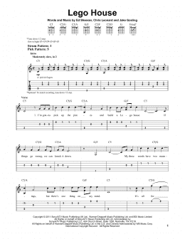 page one of Lego House (Easy Guitar Tab)