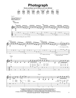 page one of Photograph (Easy Guitar Tab)