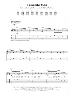 page one of Tenerife Sea (Easy Guitar Tab)
