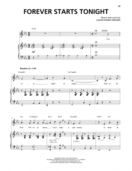 page one of Forever Starts Tonight (from Honeymoon in Vegas) (Piano & Vocal)