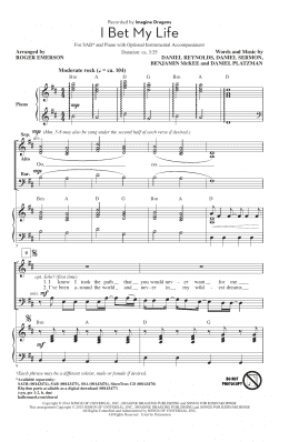 page one of I Bet My Life (SAB Choir)