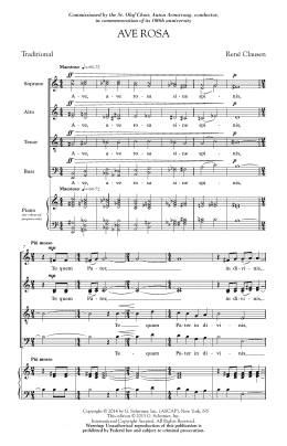 page one of Ave Rosa (SATB Choir)