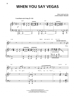 page one of When You Say Vegas (from Honeymoon in Vegas) (Piano & Vocal)