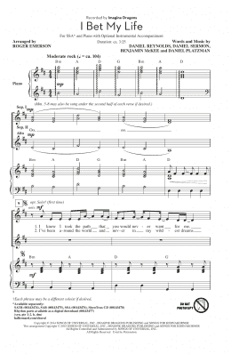 page one of I Bet My Life (SSA Choir)