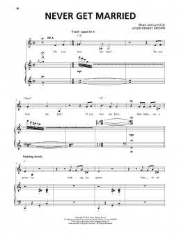 page one of Never Get Married (from Honeymoon in Vegas) (Piano & Vocal)