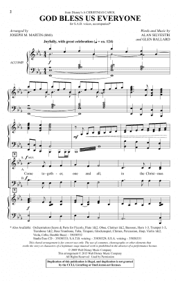 page one of God Bless Us Everyone (from Disney's A Christmas Carol) (arr. Joseph M. Martin) (SAB Choir)