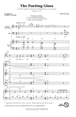 page one of The Parting Glass (SATB Choir)