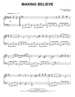 page one of Making Believe (Piano Solo)