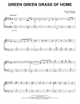 page one of Green Green Grass Of Home (Piano Solo)