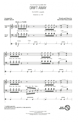 page one of Drift Away (SATB Choir)