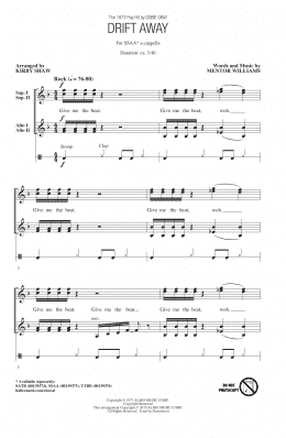 page one of Drift Away (SSA Choir)