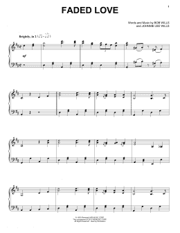page one of Faded Love (Piano Solo)