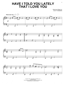 page one of Have I Told You Lately That I Love You (Piano Solo)