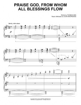 page one of Praise God, From Whom All Blessings Flow (Piano Solo)