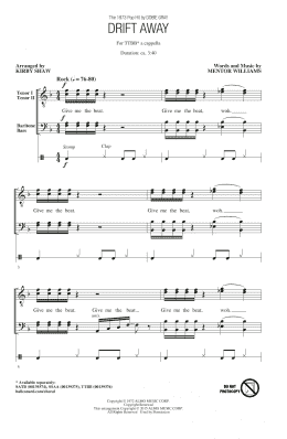 page one of Drift Away (TTBB Choir)