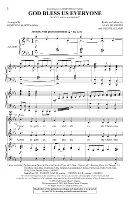 page one of God Bless Us Everyone (from Disney's A Christmas Carol) (arr. Joseph M. Martin) (SSA Choir)