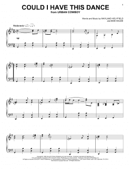 page one of Could I Have This Dance (Piano Solo)
