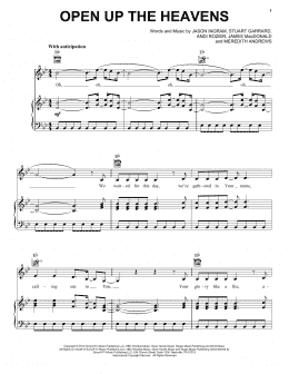 page one of Open Up The Heavens (Piano, Vocal & Guitar Chords (Right-Hand Melody))