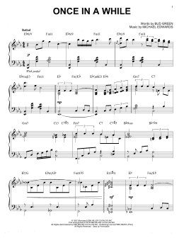 page one of Once In A While [Jazz version] (arr. Brent Edstrom) (Piano Solo)