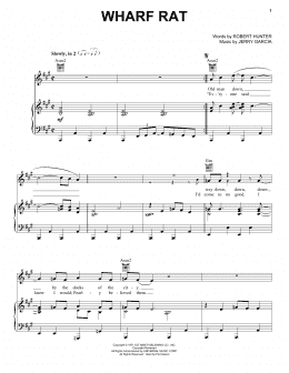 page one of Wharf Rat (Piano, Vocal & Guitar Chords (Right-Hand Melody))