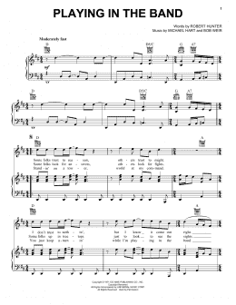 page one of Playing In The Band (Piano, Vocal & Guitar Chords (Right-Hand Melody))