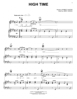 page one of High Time (Piano, Vocal & Guitar Chords (Right-Hand Melody))