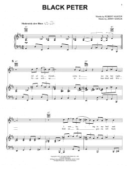 page one of Black Peter (Piano, Vocal & Guitar Chords (Right-Hand Melody))