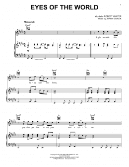 page one of Eyes Of The World (Piano, Vocal & Guitar Chords (Right-Hand Melody))
