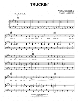 page one of Truckin' (Piano, Vocal & Guitar Chords (Right-Hand Melody))
