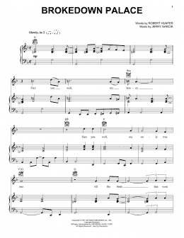 page one of Brokedown Palace (Piano, Vocal & Guitar Chords (Right-Hand Melody))