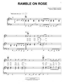 page one of Ramble On Rose (Piano, Vocal & Guitar Chords (Right-Hand Melody))