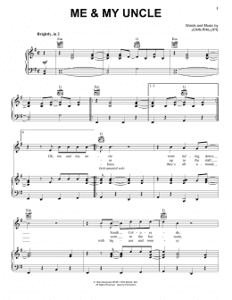page one of Me & My Uncle (Piano, Vocal & Guitar Chords (Right-Hand Melody))