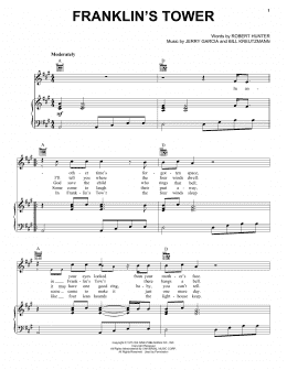 page one of Franklin's Tower (Piano, Vocal & Guitar Chords (Right-Hand Melody))