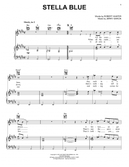 page one of Stella Blue (Piano, Vocal & Guitar Chords (Right-Hand Melody))
