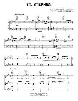 page one of St. Stephen (Piano, Vocal & Guitar Chords (Right-Hand Melody))