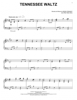 page one of Tennessee Waltz (Piano Solo)