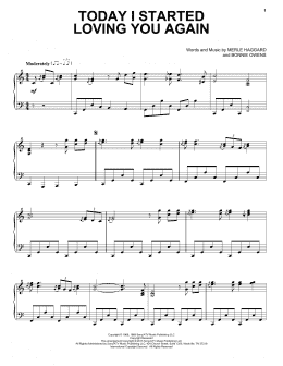 page one of Today I Started Loving You Again (Piano Solo)