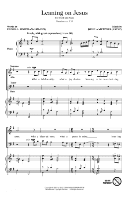 page one of Leaning On Jesus (SATB Choir)