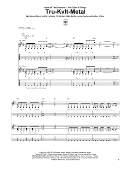 page one of Tru-Kvlt-Metal (Guitar Tab)