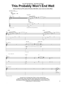 page one of This Probably Won't End Well (Guitar Tab)