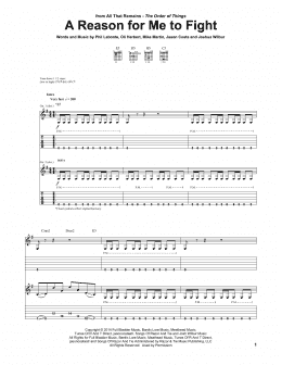 page one of A Reason For Me To Fight (Guitar Tab)